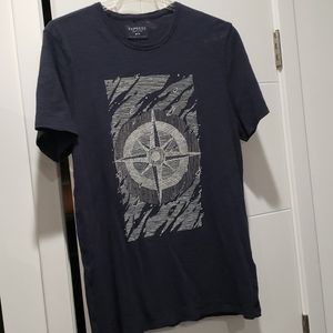 Navy Blue Vintage Embroidered Compass Tee